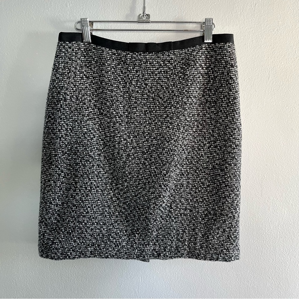 Ann Taylor Black and White Tweed Skirt